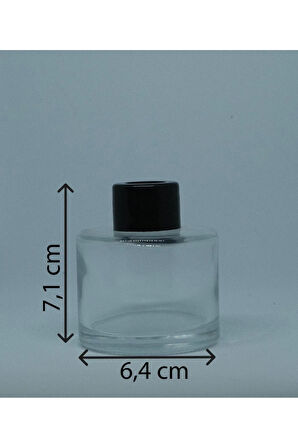 BOŞ SİLİNDİR BAMBU 100 ML ( 6 ADET ) ŞEFFAF ODA ŞİŞESİ