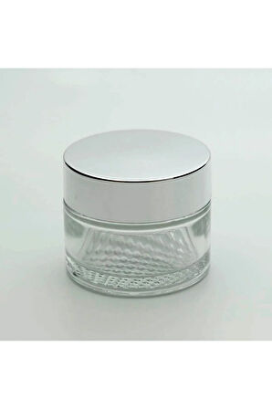 KREM KUTUSU 50 ML (20 ADET) ŞEFFAF GRİ KAPAKLI KAVANOZ