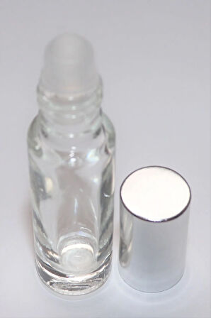 Roll-on Ve Parfüm Şişesi 5 ml (20 ADET) Gri Kapaklı Boş Şişe