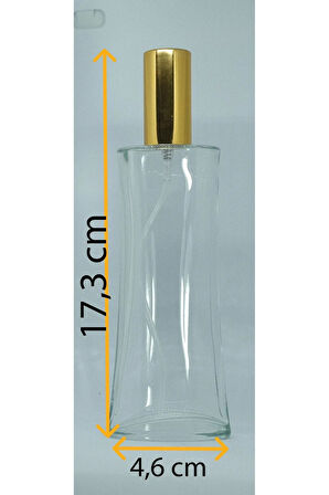 PARFÜM ŞİŞESİ 100 ML (2 ADET) EYFEL SARI KAPAK PLASTİK VALF BOŞ ŞİŞE