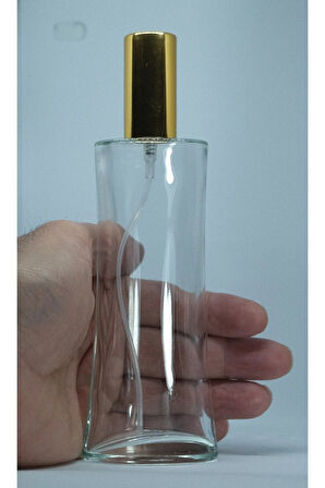 PARFÜM ŞİŞESİ 100 ML (2 ADET) EYFEL SARI KAPAK PLASTİK VALF BOŞ ŞİŞE