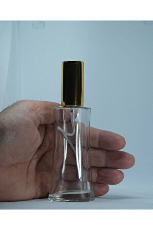 BOŞ PARFÜM ŞİŞESİ 50 ML (2 ADET) EYFEL SARI METAL VALF VE KAPAK ŞİŞE