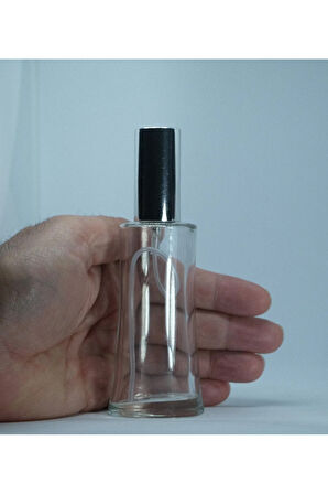 PARFÜM ŞİŞESİ 50 ML (2 ADET) İÇBÜKEY GRİ KAPAK PLASTİK VALF BOŞ ŞİŞE