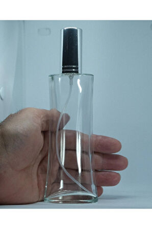 PARFÜM ŞİŞESİ 100 ML (2 ADET) EYFEL GRİ METAL VALF VE KAPAK BOŞ ŞİŞE