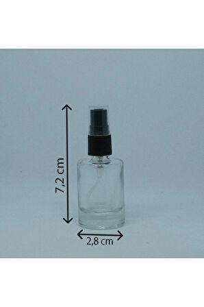 BOŞ PARFÜM VE KOLONYA ŞİŞESİ 12 ML (10 ADET) BOŞ PLATİK SİYAH SPREY