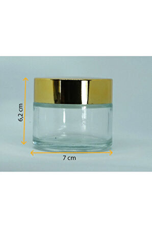 BOŞ KREM KAVANOZU 100 ML (2 ADET ) ŞEFFAF SARI KAPAKLI BOŞ ŞİŞE