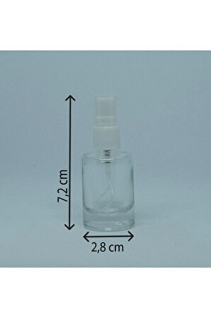 BOŞ PARFÜM VE KOLONYA ŞİŞESİ 12 ML (3 ADET) BOŞ PLASTİK BEYAZ SPREY