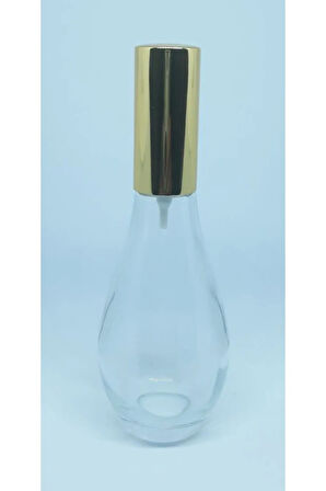 PARFÜM ŞİŞESİ 70 ML (6 ADET) BOŞ AMPUL ŞİŞE SARI METAL VALF VE KAPAK