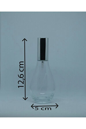 PARFÜM ŞİŞESİ 70 ML (6 ADET) BOŞ AMPUL ŞİŞE GRİ KAPAK PLASTİK VALF