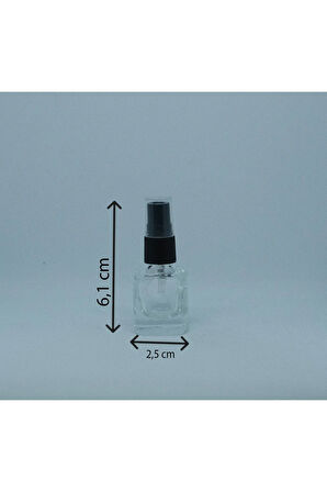 BOŞ PARFÜM VE KOLONYA ŞİŞESİ 5 ML 5 ADET BOŞ CAM SİYAH SPREY ŞİŞE