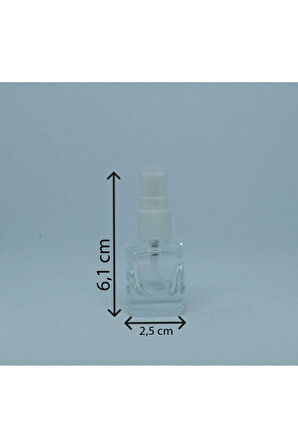 BOŞ PARFÜM VE KOLONYA ŞİŞESİ 5 ML 3 ADET BOŞ CAM BEYAZ SPREY ŞİŞE