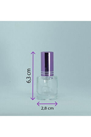 Boş Parfüm Şişesi 7 ml (10 ADET) Metal Sprey Ve Kapak Boş