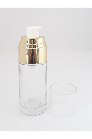 BOŞ KREM VE LOSYON ŞİŞESİ 40 ML (5 ADET) ŞEFFAF SARI KAPAKLI BOŞ ŞİŞE