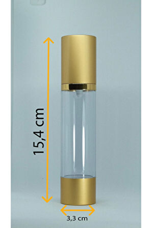 BOŞ KREM VE LOSYON ŞİŞESİ 50 ML (4 ADET) BOŞ AİRLESS ŞİŞE