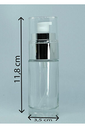 BOŞ KREM VE LOSYON ŞİŞESİ 40 ML (10 ADET) ŞEFFAF GRİ KAPAKLI BOŞ ŞİŞE