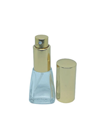 BOŞ PARFÜM ŞİŞESİ 7 ML (5 ADET) SARI METAL SPREY VE KAPAK BOŞ