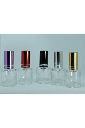 BOŞ PARFÜM ŞİŞESİ 7 ML (10 ADET) SİYAH METAL SPREY VE KAPAK BOŞ