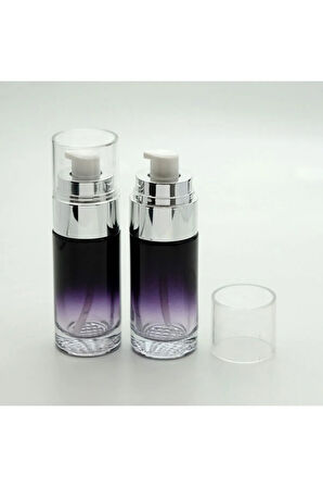 BOŞ KREM VE LOSYON ŞİŞESİ 40 ML (3 ADET) SİYAH GRİ KAPAKLI BOŞ ŞİŞE