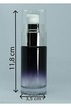 BOŞ KREM VE LOSYON ŞİŞESİ 40 ML (3 ADET) SİYAH GRİ KAPAKLI BOŞ ŞİŞE