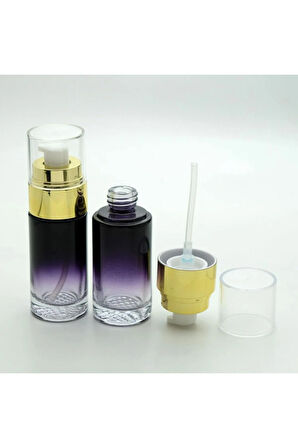 BOŞ KREM VE LOSYON ŞİŞESİ 40 ML (3 ADET) SİYAH SARI KAPAKLI BOŞ ŞİŞE