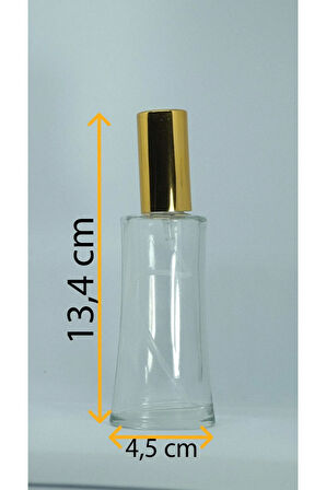 BOŞ PARFÜM ŞİŞESİ 50 ML (5 ADET) SARI KAPAK PLASTİK VALF EYFEL BOŞ ŞİŞE