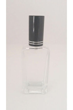 BOŞ PARFÜM ŞİŞESİ 50 ML (5 ADET) SİYAH KAPAK METAL VALF IPHONE BOŞ ŞİŞE