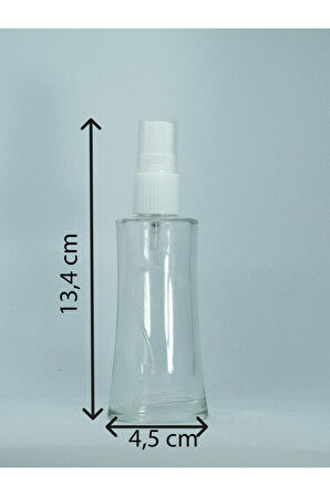 BOŞ PARFÜM ŞİŞESİ 50 ML (10 ADET) ŞEFFAF KAPAKLI EYFEL BOŞ ŞİŞE