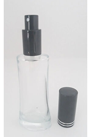 BOŞ PARFÜM ŞİŞESİ 100 ML (10 ADET) SİYAH KAPAK METAL VALF EYFEL BOŞ ŞİŞE