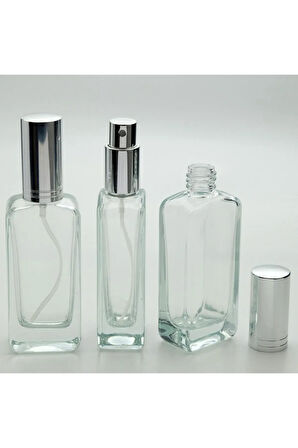 BOŞ PARFÜM ŞİŞESİ 50 ML (10 ADET) GRİ KAPAK METAL VALF IPHONE BOŞ ŞİŞE