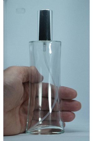 BOŞ PARFÜM ŞİŞESİ 100 ML (10 ADET) GRİ KAPAK PLASTİK VALF EYFEL BOŞ ŞİŞE