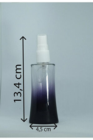 BOŞ PARFÜM ŞİŞESİ 50 ML (10 ADET) ŞEFFAF KAPAKLI SİYAHEYFEL BOŞ ŞİŞE