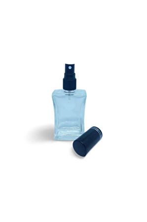 PARFÜM ŞİŞESİ 30 ML (5 ADET) SİYAH KAPAK PLASTİK VALF İÇBÜKEY BOŞ ŞİŞE