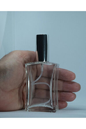 PARFÜM ŞİŞESİ 30 ML (10 ADET) GRİ KAPAK PLASTİK VALF İÇBÜKEY BOŞ ŞİŞE