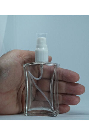 PARFÜM ŞİŞESİ 50 ML (3 ADET) ŞEFFAF KAPAKLI İÇBÜKEY BOŞ ŞİŞE