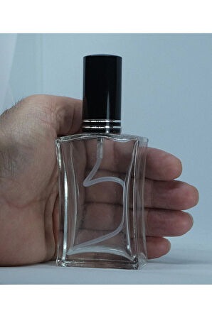 PARFÜM ŞİŞESİ 30 ML (3 ADET) SİYAH KAPAK METAL VALF İÇBÜKEY BOŞ ŞİŞE