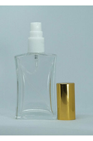 PARFÜM ŞİŞESİ 30 ML (10 ADET) SARI KAPAK PLASTİK VALF İÇBÜKEY BOŞ ŞİŞE