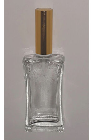 PARFÜM ŞİŞESİ 30 ML (10 ADET) SARI KAPAK PLASTİK VALF İÇBÜKEY BOŞ ŞİŞE