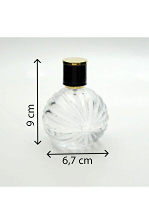 PARFÜM ŞİŞESİ 100 ML 10 ADET TOP DESENLİ KOLAY KAPAMA MODEL