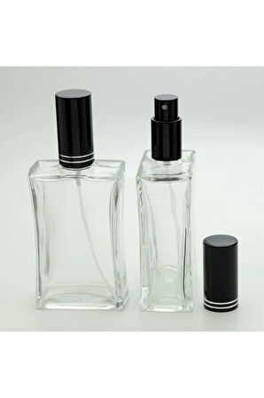 BOŞ PARFÜM ŞİŞESİ 100 ML (3 ADET) İÇBÜKEY METAL VALF VE KAPAK BOŞ ŞİŞE