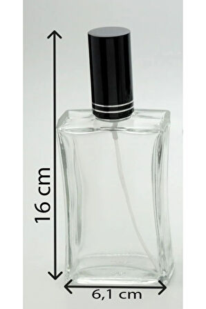 BOŞ PARFÜM ŞİŞESİ 100 ML (2 ADET) İÇBÜKEY METAL KAPAK PLASTİK VALF BOŞ ŞİŞE