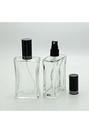 BOŞ PARFÜM ŞİŞESİ 100 ML (5 ADET) İÇBÜKEY METAL KAPAK PLASTİK VALF BOŞ ŞİŞE