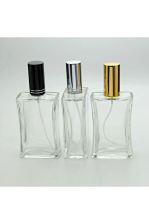 BOŞ PARFÜM ŞİŞESİ 100 ML (5 ADET) İÇBÜKEY METAL KAPAK PLASTİK VALF BOŞ ŞİŞE
