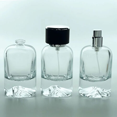 BOŞ PARFÜM ŞİŞESİ 50 ML MOUNT(DAĞ) (2 ADET) (SPREY APARAT İLE KAPATILIR-KOLAY KAPAMA) BOŞ ŞİŞE