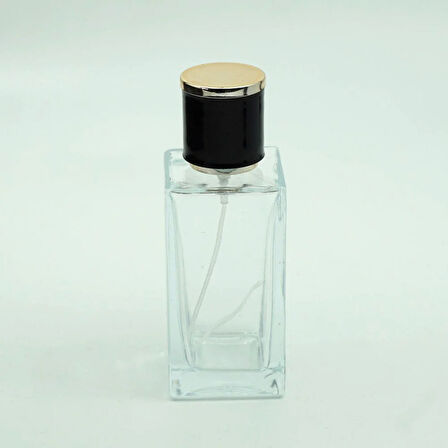 BOŞ PARFÜM ŞİŞESİ 50 ML KARE (3 ADET) (SPREY APARAT İLE KAPATILIR-KOLAY KAPAMA) BOŞ ŞİŞE