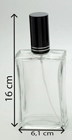 BOŞ PARFÜM ŞİŞESİ 100 ML (10 ADET)(TEKRAR DOLDURULABİLİR) İÇBÜKEY METAL VALF VE KAPAK İÇBÜKEY BOŞ ŞİŞE