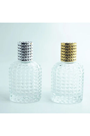 PARFÜM ŞİŞESİ OVAL NOKTALI KRİSTAL (20 ADET)(TEKRAR DOLDURULABİLİR )BOŞ ŞİŞE