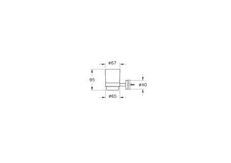 VitrA Base 200 A44106 Diş Fırçalığı, Krom