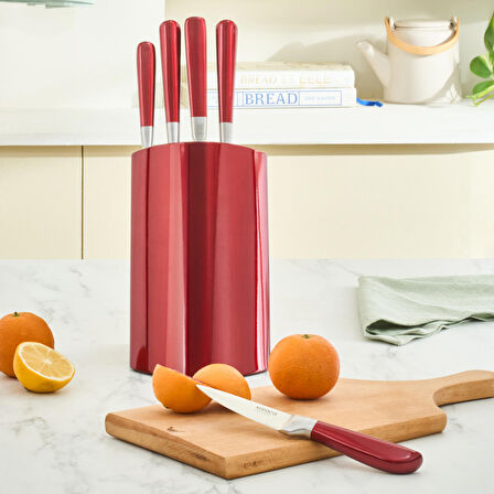 Karaca Flash Red 6 Parça Standlı Bıçak Seti