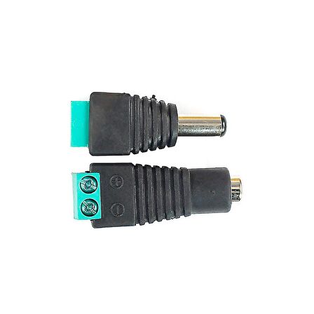 Erkek + Dişi 5.5mm 2.1 DC Soket