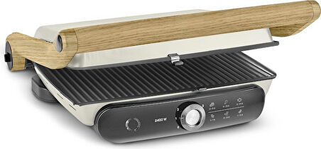 Karaca Gastro Grill Pro 2400W Izgara ve Tost Makinesi Wood Craft 6 Dilim Kapasiteli